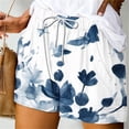 thumbnail image 1 of Puntoco Pantalones cortos de algodón para mujer Pantalones cortos de vendaje con bolsillo estampados de verano para mujer Pantalones casuales, 1 of 5