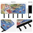 thumbnail image 2 of Coastal Village Houses Mail Holder Organizer Wall Mount with Shelf Key Holder Key Rack with 5 Key Hooks for Wall Decorative, 2 of 6