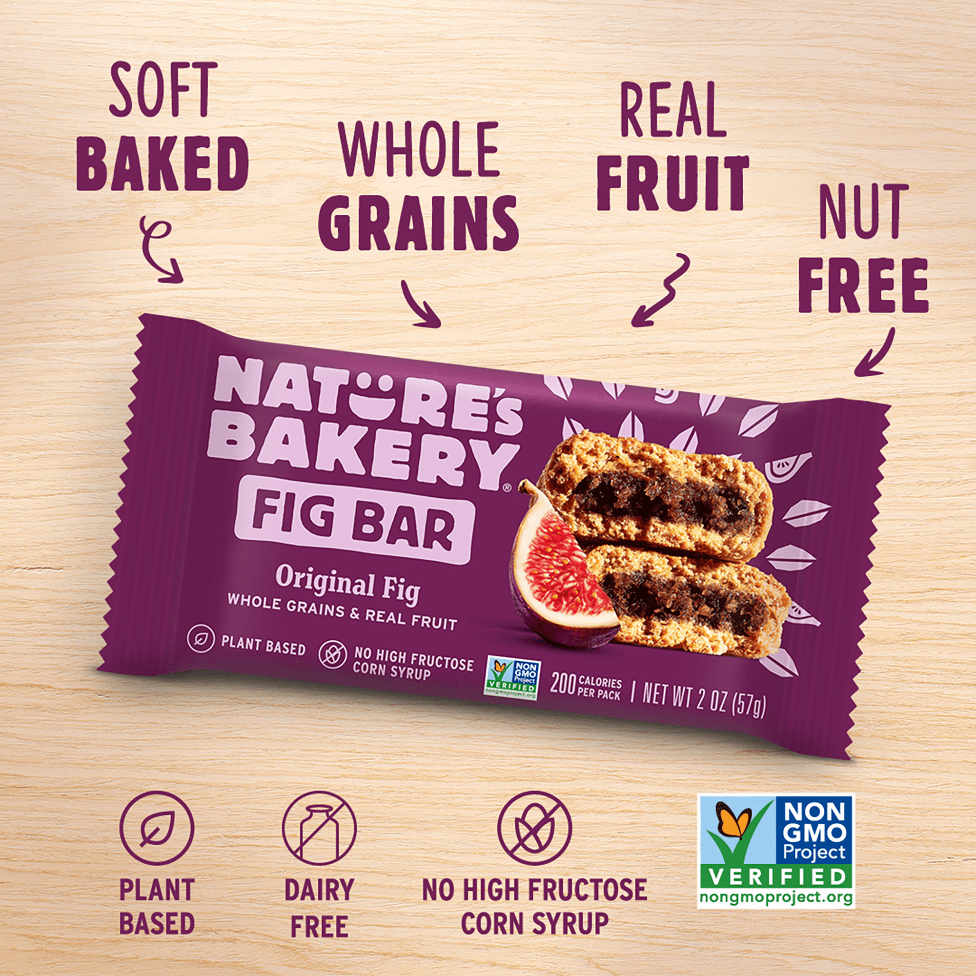 (4 pack) Nature's Bakery Fig Bar, 2 oz Twin pack, 18 Count Box