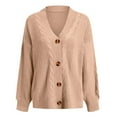 thumbnail image 5 of Sweater Cardigan Women Knit Button Up Lightweight Beige Cardigan Comfort Colors Fall Fashion Must Haves Ladies Sweaters, 5 of 5