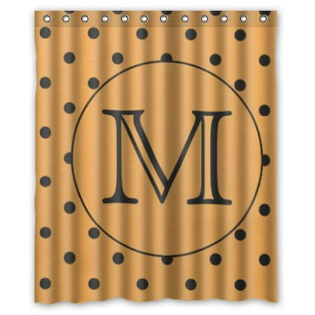 Mohome Polka Dot Party Monogram Letter H Shower Curtain Waterproof Mohome Polka Dot Party Monogram Letter H Shower Curtain Waterproof Polyester Fabric Size 60x72