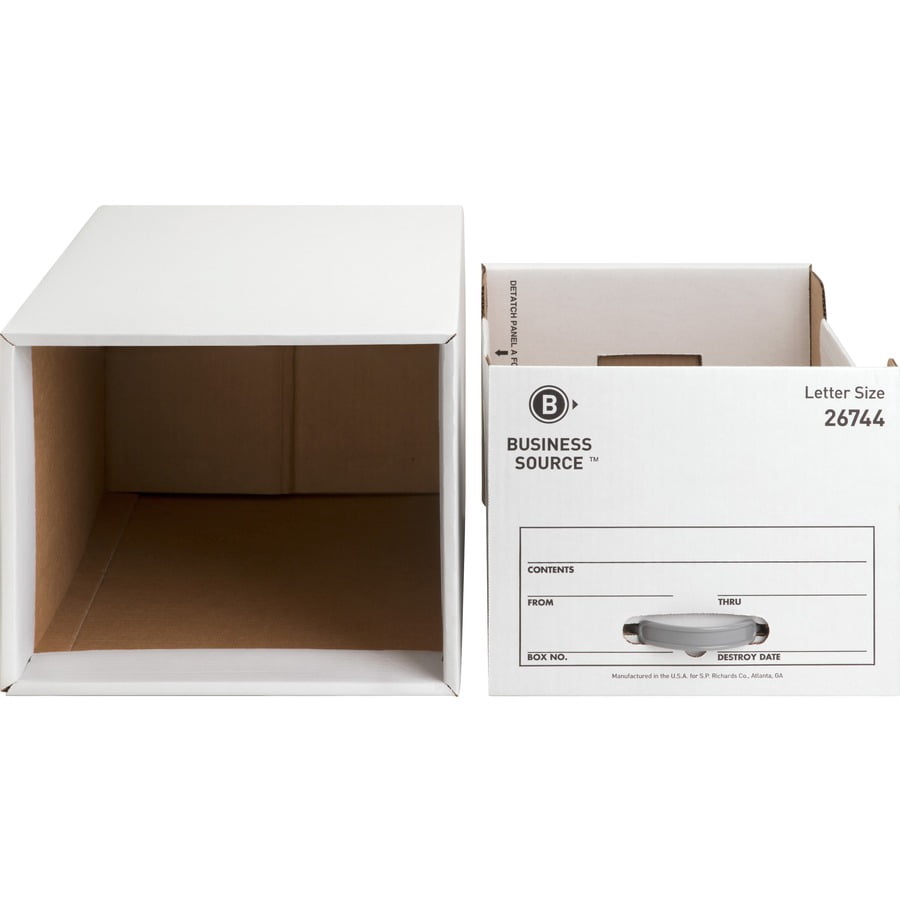 Business Source Stackable File Drawer - Internal Dimensions: 12.25 in W X 23.50 in D X 10.25 in H, External Dimensions: 14 in, White