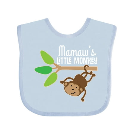 

Inktastic Mamaw Little Monkey Grandchild Gift Baby Boy or Baby Girl Bib