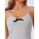 thumbnail image 5 of Pijamas de mujer INSPIRE CHIC con shrug, tirantes de espagueti, escote en V, vestido de noche hasta la rodilla, talla XL, gris, 5 of 6