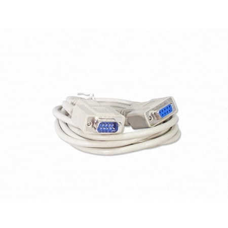 Female Serial Modem Cable - 6 Foot DB9 9 Pin Serial Port Null Modem Cable Male / Female RS232