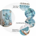 thumbnail image 5 of 72x78 Inch Shower Curtain Blue Coastal Sea Turtle Bathroom Decor Waterproof Fabric Bathtub Bath Curtains Decorative Summer Beach Starfish Botanical Extra Long Shower Curtain Set with Hooks, 5 of 6