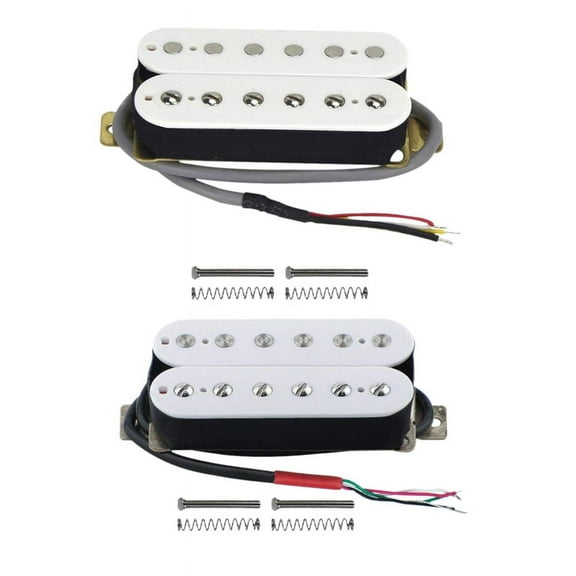 2pcs Electric Guitar Humbucker Pickups Alnico V Pickup White - Neck & Bridge