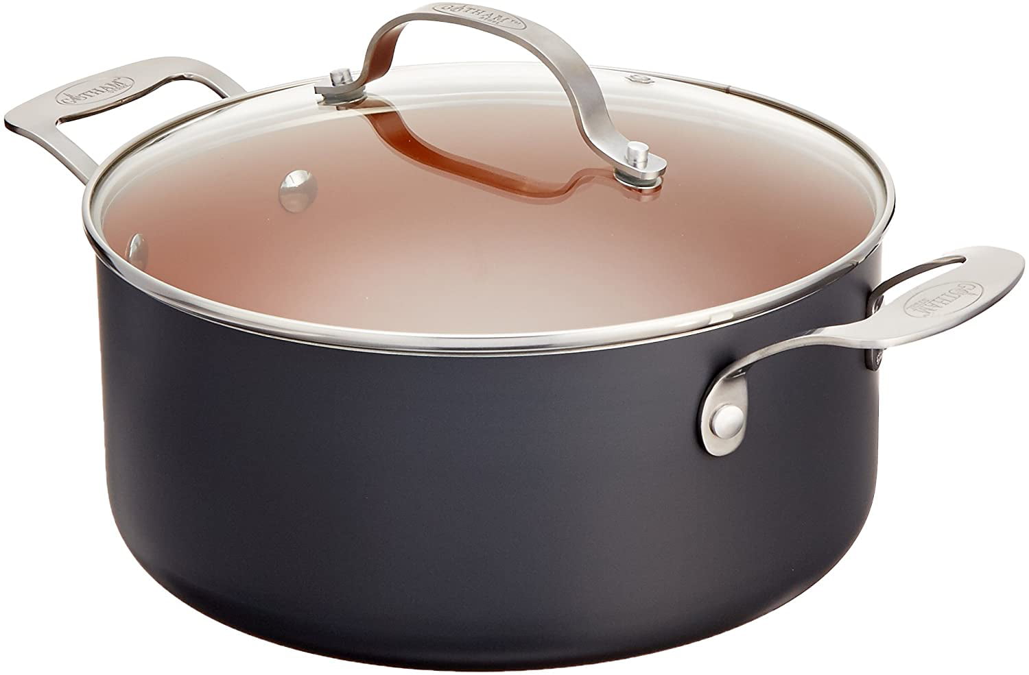 Best Buy: Gotham Steel 1-Quart Sauce Pan with Lid Copper 1363