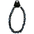 thumbnail image 2 of Mi Amore Short, Rhodium, Statement Necklace With Blue And Black Faceted Accents TMN405, 2 of 3