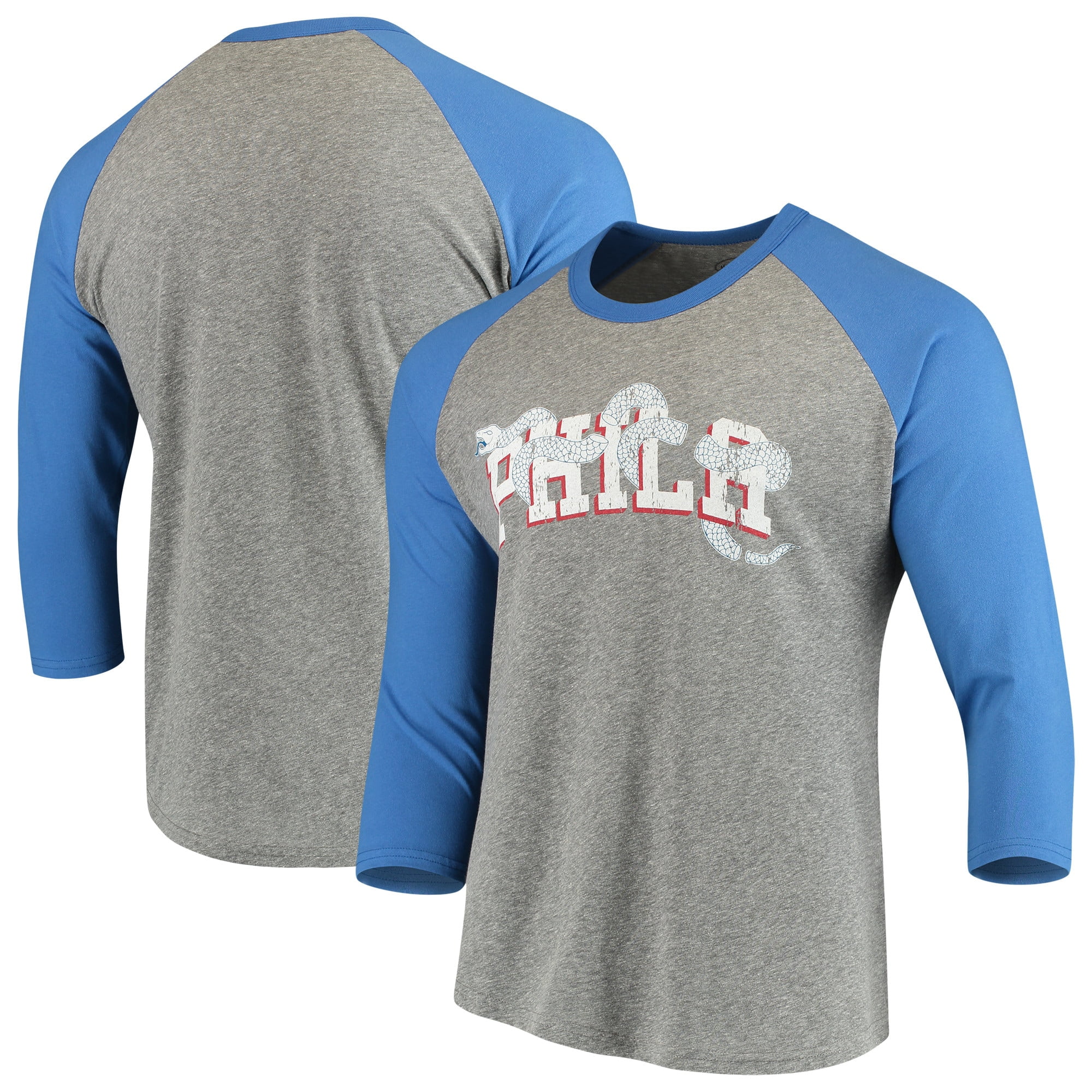 Elite Fan Shop NCAA Mens Tri Blend Raglan Long Sleeve T Shirt Retro