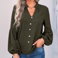 thumbnail image 2 of Camisas Para Mujer Moda Casual Cuello en V Manga Larga Color Sólido Camiseta Top Pullover Blusa Odeerbi ODB127461, 2 of 9