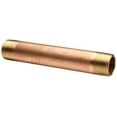 thumbnail image 2 of 1-1/4" x 2-1/2" Lead Free Seamless Red Brass Pipe Nipple, 140 PSI, Sch. 40, Domestic, 2 of 3