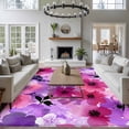 thumbnail image 4 of Area Rug for Living Room, Spring Floral Non-Slip Indoor Large Carpet for Bedroom/Dining Room, Watercolor Flowers Leaves Vintage Washable Low-Profile Rectangle Floor Runner Rugs - 5 x 8 Ft, 4 of 7
