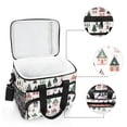 thumbnail image 6 of FORMRS Insulated Cooler Bag 24 Cans Capacity Soft Leakproof Lunch Box with Side Pockets, Orange Christmas House, 6 of 7