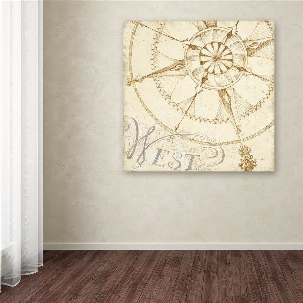 Trademark Fine Art "Coast to Coast Sepia IV" Canvas Art by Daphne Brissonnet