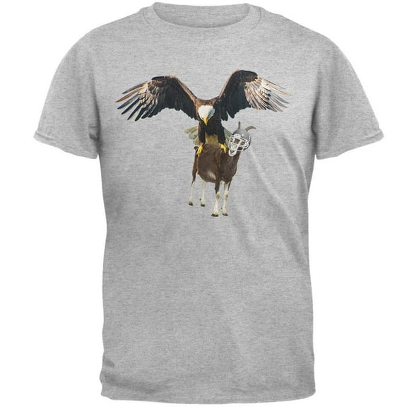 The Eagle Stops The Goat Mens T Shirt Heather 2XL