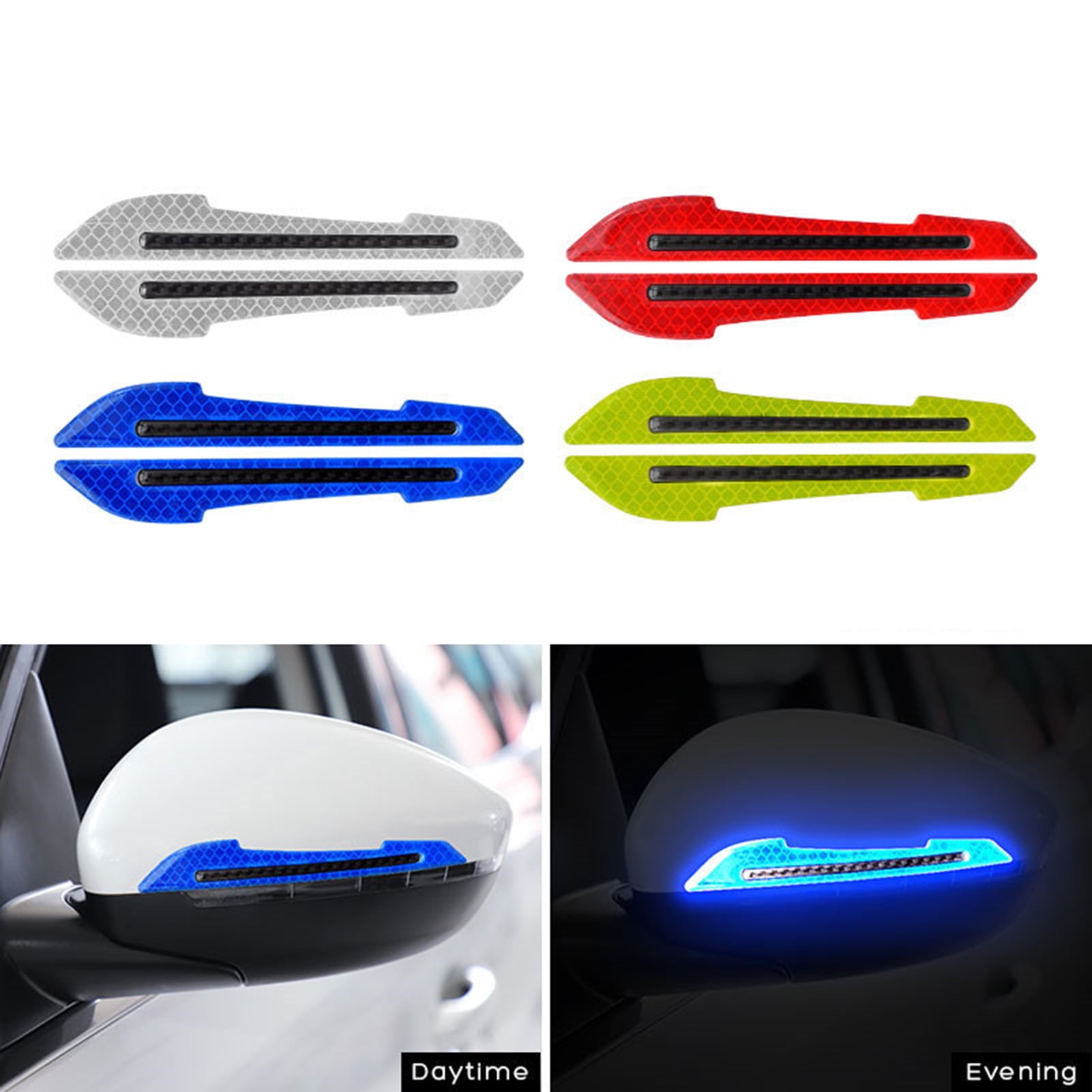 Details about   2pcs/pack Reflective Tape Vehicle Decal Body Warning Mark Car Sticker Accessory 
