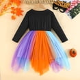 thumbnail image 5 of CONZONE Halloween Costume Dresses for Toddler Girls Long Sleeve Hallowmas Skeleton Graphic Tulle Dress Cute Party Stage Dress Up Clothes, 5 of 9
