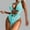 Sky Blue, variant on Generic Women's Sexy One Piece Swimsuits Deep V Neck Criss Cross Bathing Suit Sexy Backless Cut Out Textured Swimwear