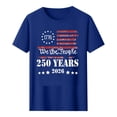 thumbnail image 4 of Mens Fourth of July Shirt Usa 250Th Anniversary Patriotic T-Shirts American Flag Tops Round Neck Short Sleeve Printed Tees, 4 of 5