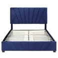 thumbnail image 3 of Furniture of America Harper Fabric Upholstered Full Bed with 4-Drawer in Navy, 3 of 18