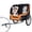 orange, variant on JXXRZ Dog Bike Trailer for Large Dogs 66LB, Foldable Pet Carrier with 20" Wheels & Universal Hitch, All Terrain, Green
