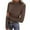 Brown, variant on YHAJDS Blouses for Women Long Sleeve Shirts Turtleneck Long Sleeve Ribbed Knit Slim Warm Layering Base Tops