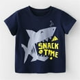 thumbnail image 4 of Vedolay Shirt For Boy Boys T-Shirt Short Sleeve Birthday Gifts Printing Cartoon Graphic Tops for Children,Dark Blue 1-2 Years, 4 of 5