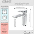 thumbnail image 3 of Lulani Corsica 1-Handle Single Hole Bathroom Faucet with Drain Assembly - Chrome, 3 of 7