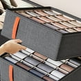 thumbnail image 5 of Gray & Dark Gray Cloth Drawer Organizer Box for Women 12.6x12.6x4.33in Foldable Storage for Lingerie,Socks,Panties,Ties Space-Saving Dresser & Closet Organizer, 5 of 9