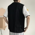 thumbnail image 6 of sunsanly Men Casual Waistcoat Collarless Sleeveless Buttons Closure Vest Coat Solid Color Multi Pockets Thin Style Outdoor Cargo Waistcoat, 6 of 7