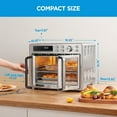 thumbnail image 6 of Midea Flexify™ French Door Toaster Oven Air Fryer Combo, 26.4 Qt, 10 Presets, Pizza Oven, Stainless Steel, 6 of 11