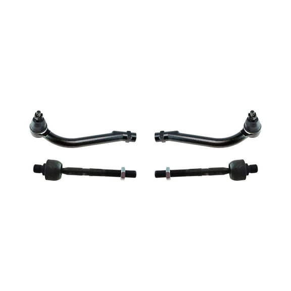 4 Pc Front LEFT RIGHT Side Steering Kit Inner & Outer Tie Rod Ends Fits Hyundai Elantra/Hyundai Elantra 2.0L L4/Kia Forte with Electronic Control Steering (ECS)