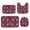 Skull and Flower Gothic Pattern, variant on Sun and Crystal Ball Gothic Pattern Bathroom Rug Set 4 Piece,Includes Contour,Lid Cover,Bath Mat,Non-Slip Extra Soft Absorbent Washable