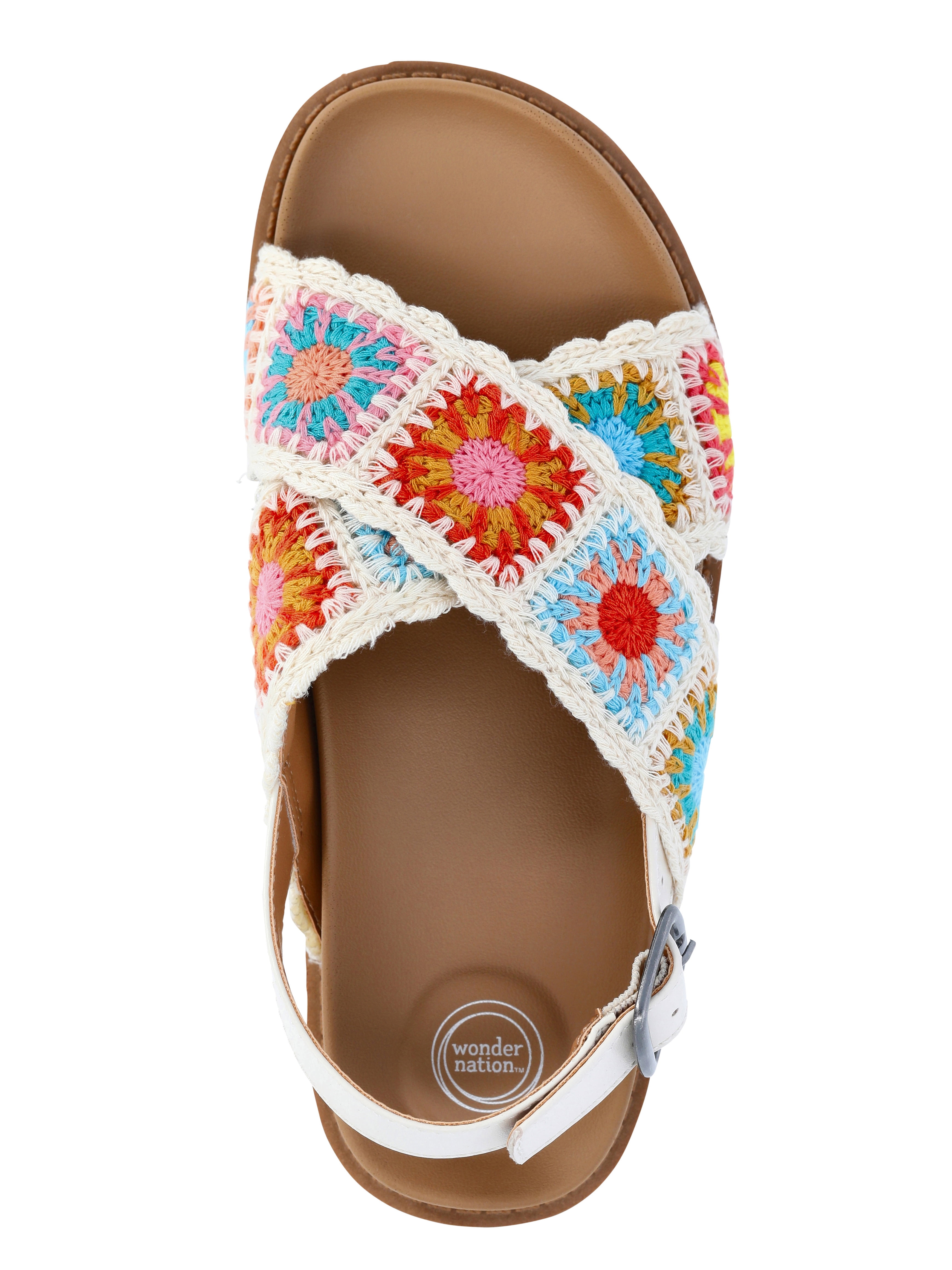 Wonder Nation Little and Big Girls Crossover Sandals