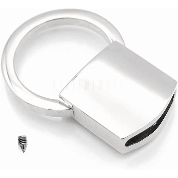 3/4 Inch Key Fob Hardware Silver Tone Key Ring Holder Keychain Findings DIY Leather Craft 2pcs (KR08)