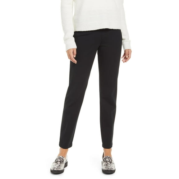 Spanx Women's Black Ponte Straight Leg Stretch Pull on Pants Classic Black M