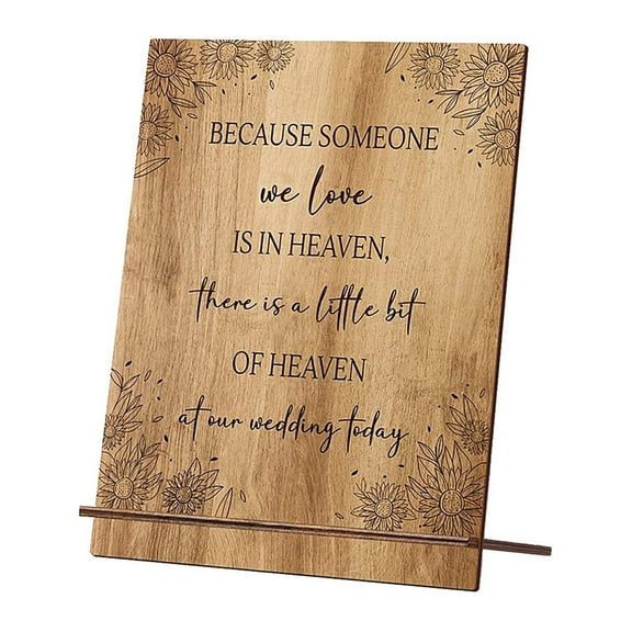 JoyMoreHome Wedding Memorial Sign In Loving Memory Sign,Wedding Decor Wooden Gifts Sign Rustic for Reception Memorial Decor