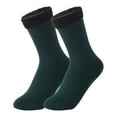 thumbnail image 2 of Seamless Ski Thermal Socks Winter Calcetines Short for Women Men Dark Green, 2 of 6