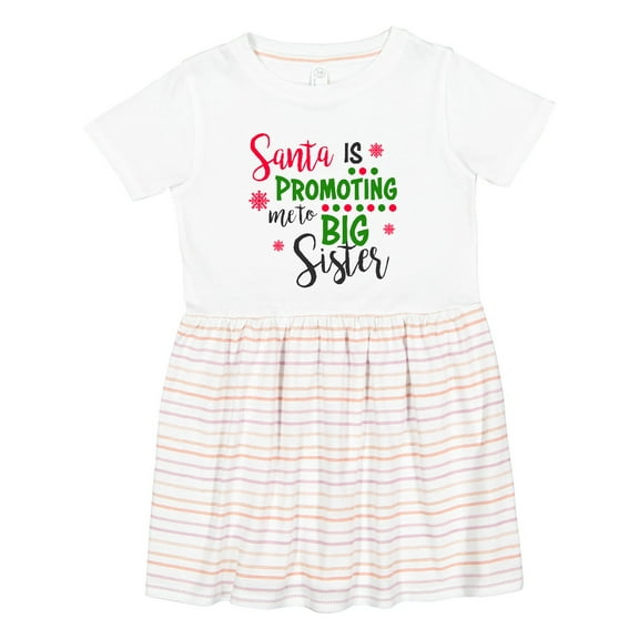 Inktastic Santa is Promoting Me to Big Sister Girls Toddler Dress