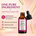 thumbnail image 3 of Tgideas Organic Castor Oil for Hair, Brows & Body – Cold-Pressed & Hexane-Free – Deeply Moisturizes and Softens Skin and Hair – Naturally Derived with Pure Organic Castor Oil – 1.0 fl oz (30ml), 3 of 6