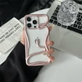 thumbnail image 3 of 3D Hollow Snake Case for iPhone16, 16 Pro, 16 Pro Max, 11/12/13/14/15 Series Creative Electroplated Cool Solid Color Shockproof Phone Cover (Pink, for iPhone 16), 3 of 8