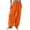 #03Ginger, variant on Women's Crinkle Gauze Harem Pants Elastic High Waist Loose Wide Leg Trousers Casual Boho Summer Loungewear with Drawstring Hem Blue M