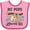 Pink and Fuchsia, variant on Inktastic My Pops Loves Me with Sloth and Hearts Boys or Girls Baby Bib