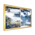 thumbnail image 2 of Designart 'Gold and Dark Blue Abstract Waves I' Modern Framed Art Print, 2 of 4