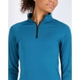 thumbnail image 3 of Real Essentials 3 Pack: Womens Dry-Fit Long Sleeve Quarter Zip & Full Zip Up Hoodie Workout Jacket (Available in Plus), 3 of 6