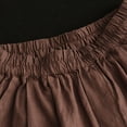 thumbnail image 5 of Jewelreauty Elastic Waist Shorts for Women Casual Cotton Linen Loose Pull On Pockets Embroidery Shorts, 5 of 7