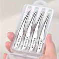 thumbnail image 3 of Set of Professional Stainless Steel Tweezers Featuring a Precise Banana Clip Design, Ideal for Removing Hair from Eyebrows, Nose, And Face, As Well As for Grooming Beards And Mustaches, 3 of 7