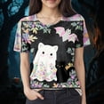 thumbnail image 2 of vigerkar Halloween Shirts for Women Ghost T-Shirt Short Sleeve Halloween Party Tee Tops (Dark Gray, XXL), 2 of 4