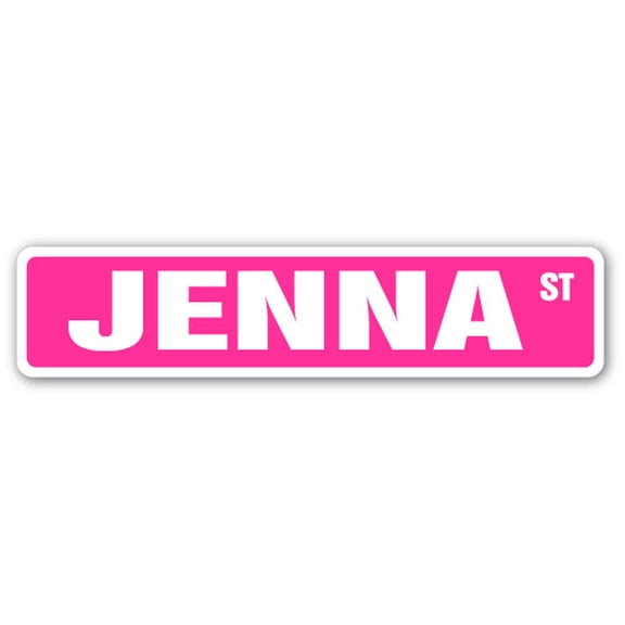 JENNA Street Sign Childrens Name Room Sign | Indoor/Outdoor |  30" Wide